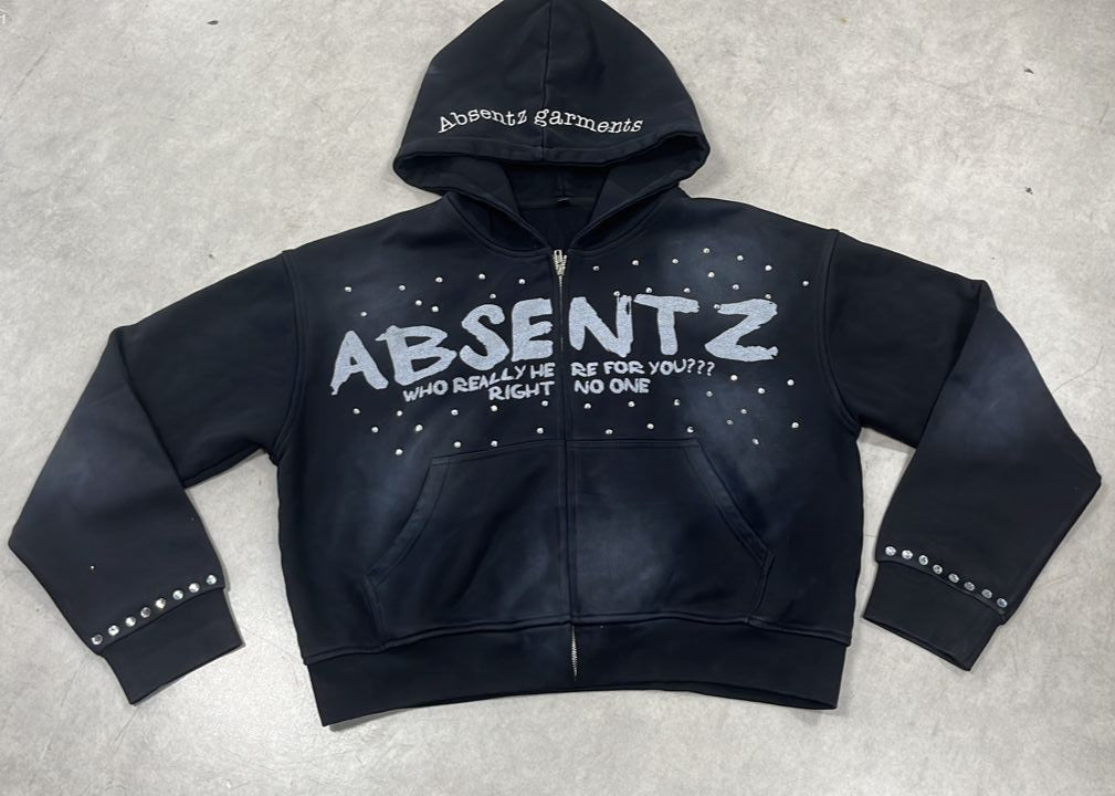 "ABS" RHINESTONE HOODIE